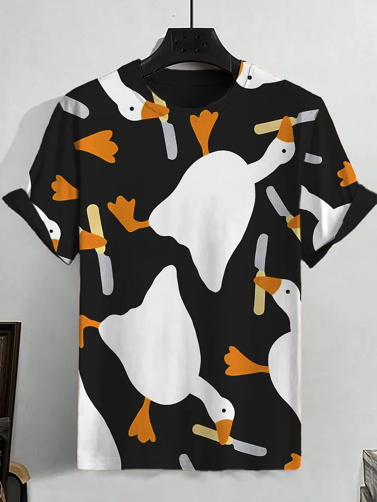 Men's Silly Goose Graphic Print Casual T-Shirt