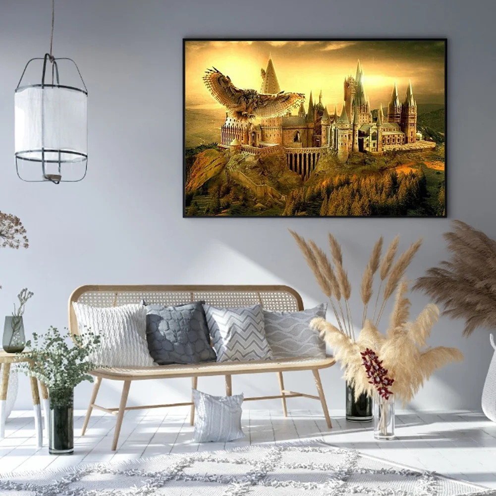 5D DIY Diamond Painting Kits Full Round Drill Harry Potter Castle Mosaic (E1967)