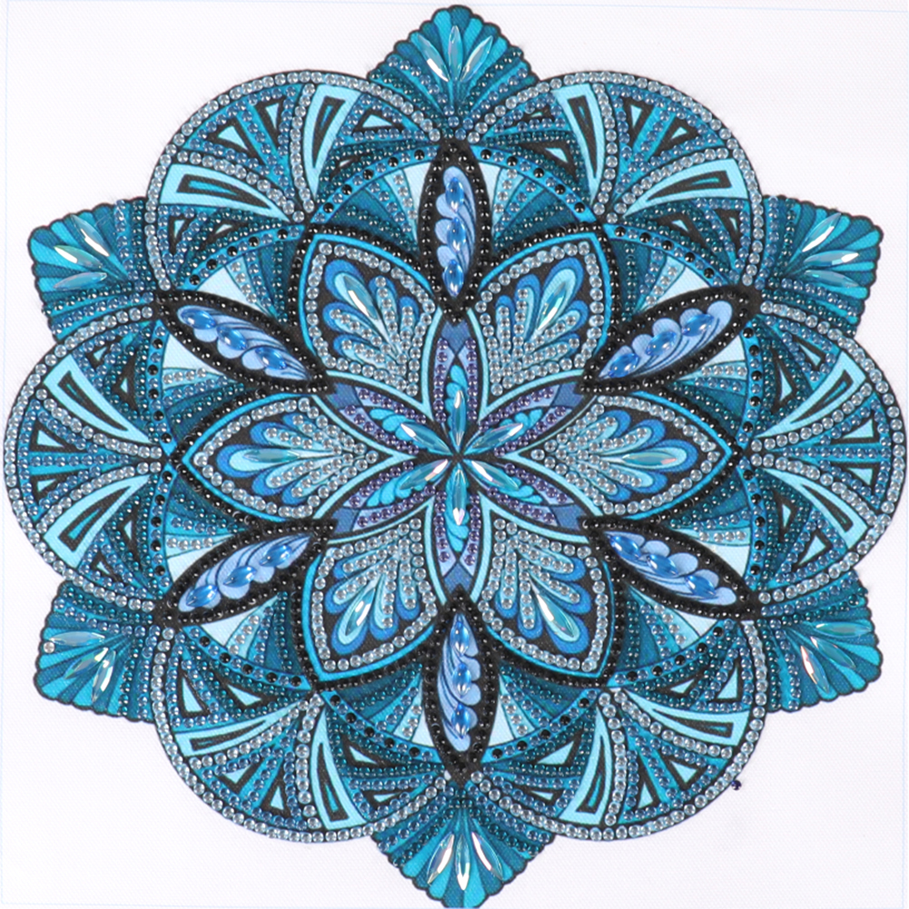 Mandala 30*30cm(canvas) beautiful special shaped drill diamond painting