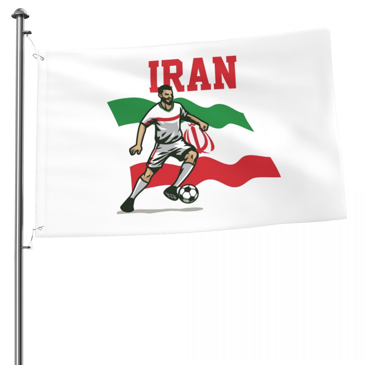 Iran Soccer Player 2x3FT Flag