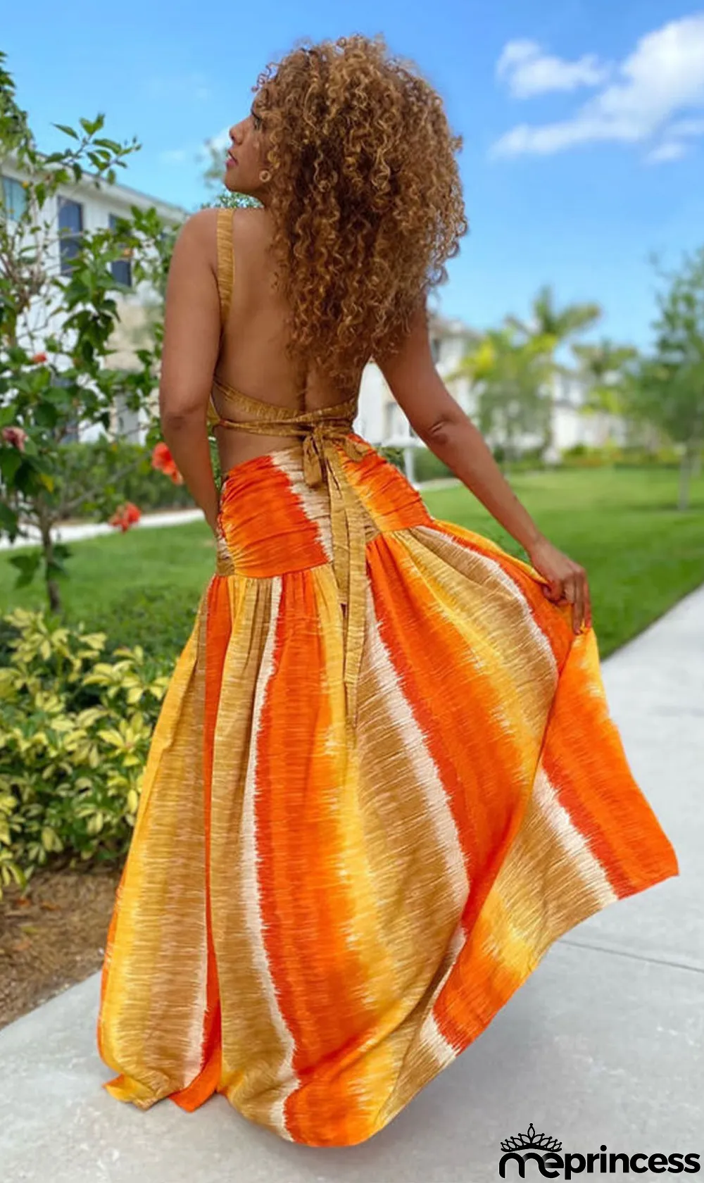 Women's Dresses Summer Slip Skirt Halter Neck Maxi Chic Casual Print Sleeveless Dress