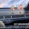 5Pcs Diamond Painting 2D Flat Love Cat Shake Car Ornaments for Center Console