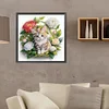 Diamond Painting-DIY Crystal Rhinestone Simple Flower Cat(40x40cm)