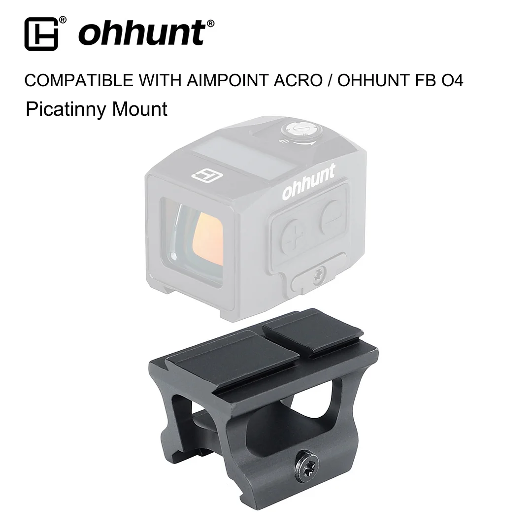 ohhunt® Lower 1/3 Co-Witness Optics Picatinny Riser Mount Compatible with FB-O4/ACRO P1/P2