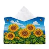 Diamond Painting Sunflower Tissue Box for Kitchen Restaurant Bar Office Party