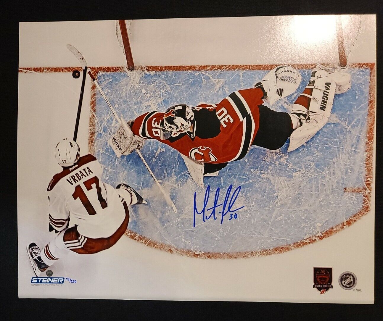 Martin Brodeur Signed New Jersey Devils 16x20 Photo Poster painting Auto Steiner Holo/COA 75/130