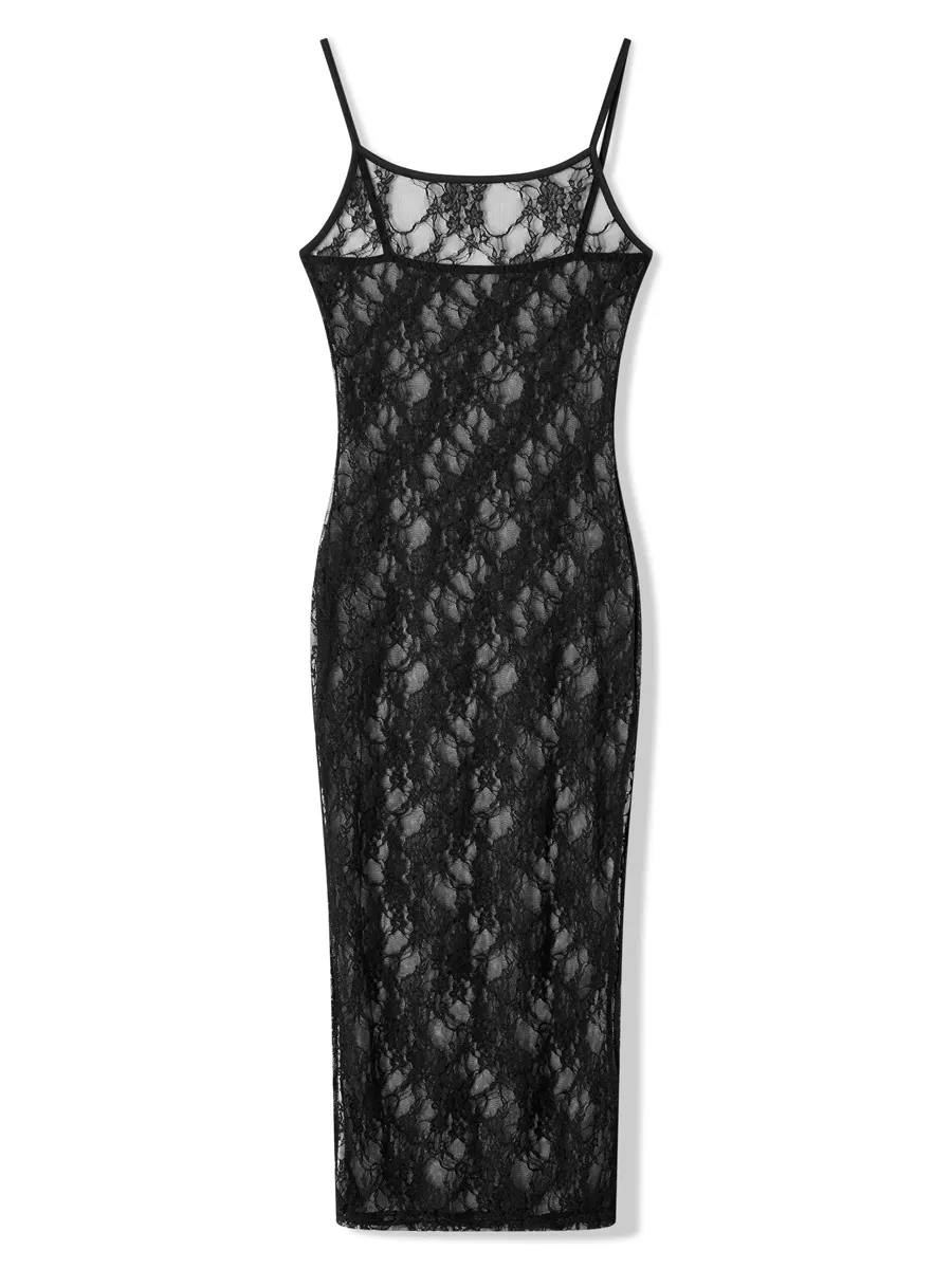 See It Through Flare Midi Dress