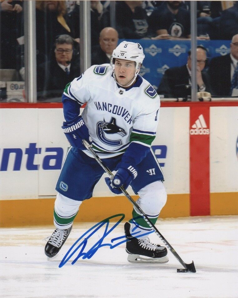 Vancouver Canucks Derrick Pouliot Autographed Signed 8x10 NHL Photo Poster painting COA #6