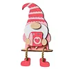 Wooden Valentines Gnome Figurines Decoration with Dangling Legs for Home Office