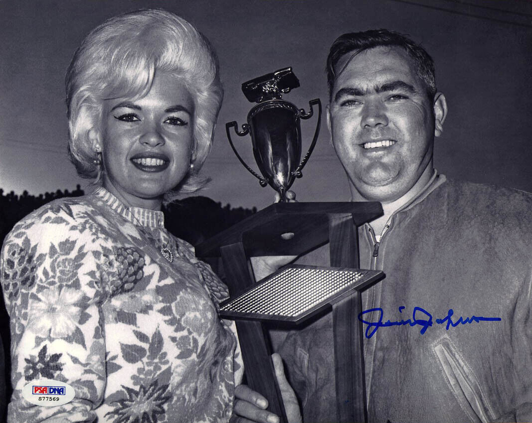 Junior Johnson SIGNED 8x10 Photo Poster painting Jayne Mansfield NASCAR HOF PSA/DNA AUTOGRAPHED