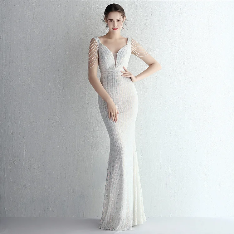 Sequins Mermaid Gown Long Evening Dress SF567