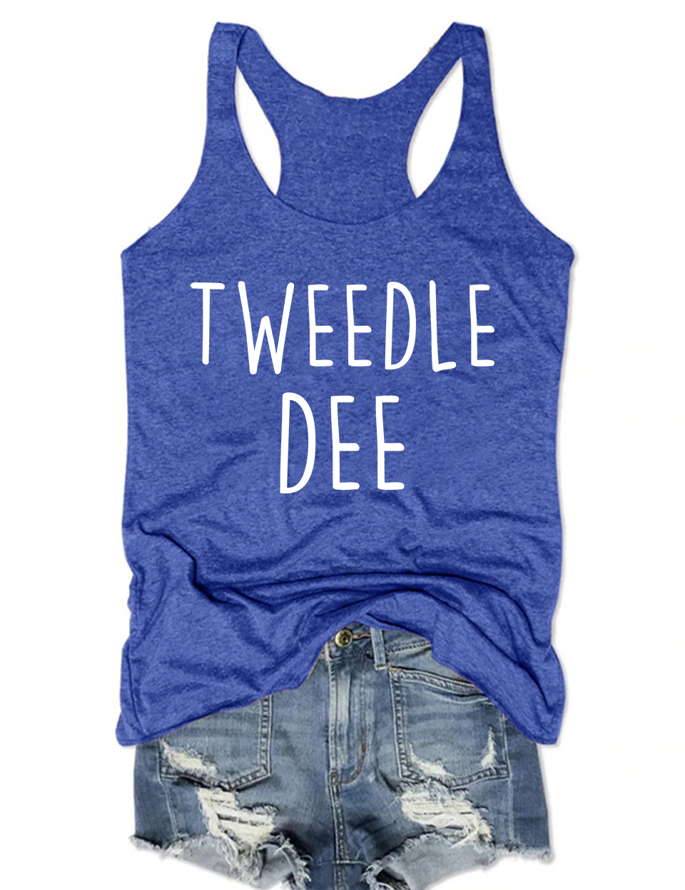Tweedle Dee/Tweedle Dumbass Tank-Blue