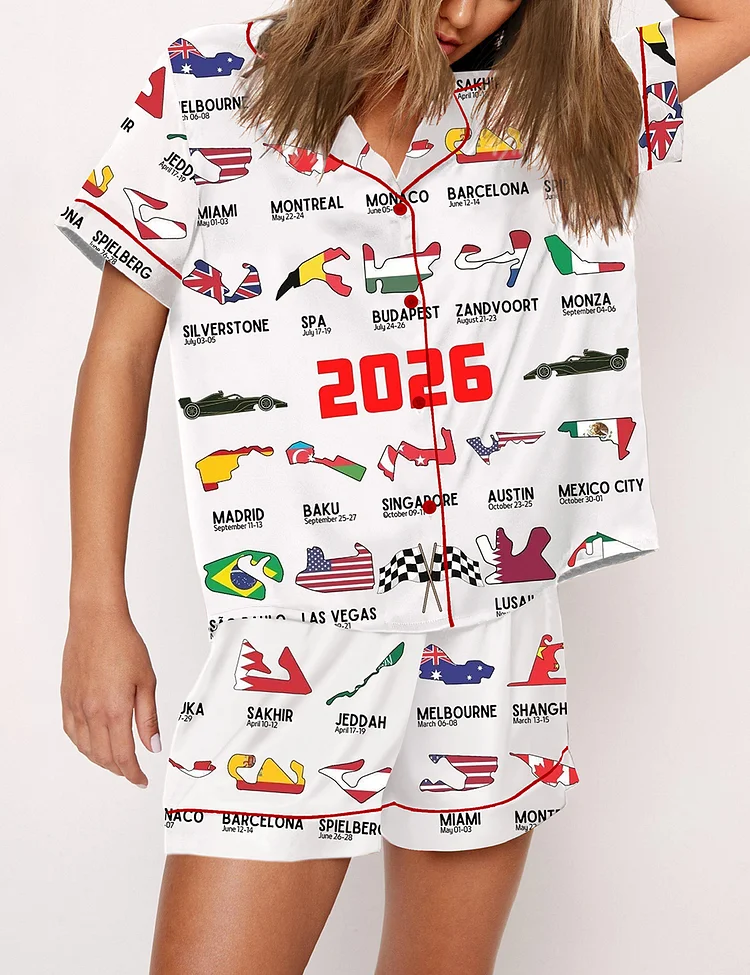 Women's Formula One 2026 Calendar Season Pajama Set