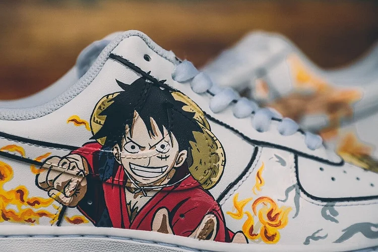 Custom Hand-Painted Sneakers- "Straw Hat Pirate"