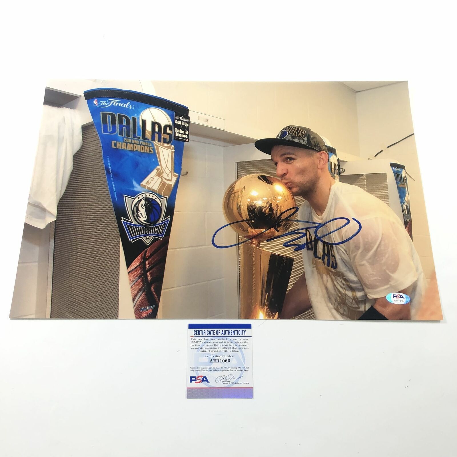 Jason Kidd signed 12x18 Photo Poster painting PSA/DNA Dallas Mavericks Autographed