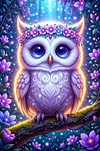 Luxury AB Velvet Diamond Painting Kit - Owl
