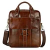 Top layer cowhide business vertical handbag