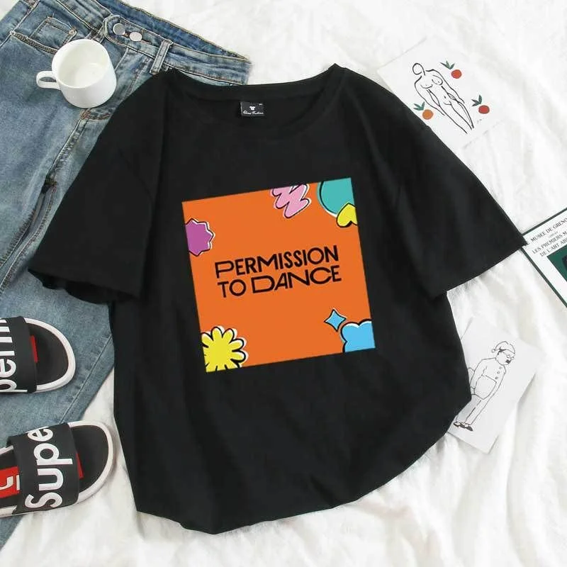 Permission to Dance Creative Candy Color T-shirt