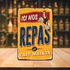 Repas - Panneaux en &eacute;tain m&eacute;tallique(20*30cm/30*40cm)
