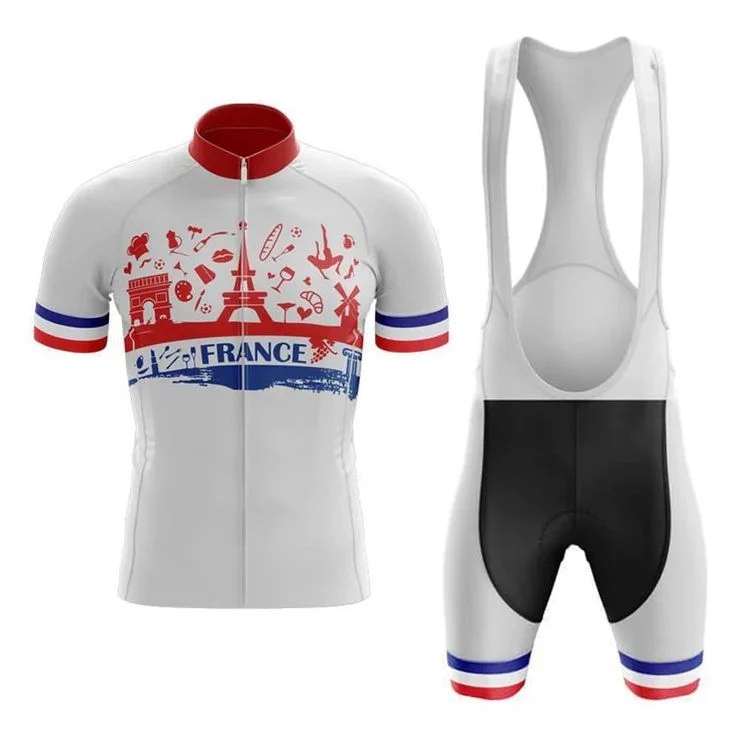 France Men's Short Sleeve Cycling Kit