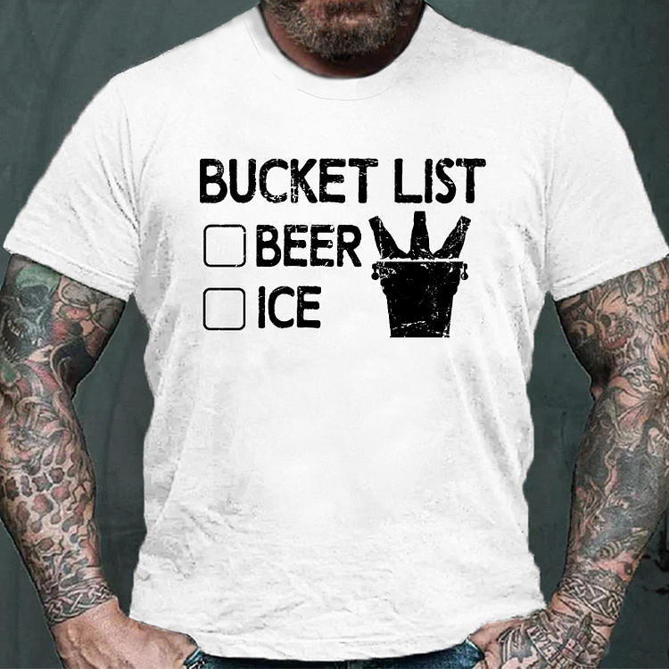 Bucket List Beer And Ice T-shirt socialshop