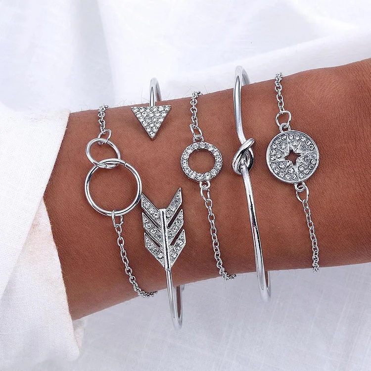 Angela Crystal Bracelet Set-Mayoulove