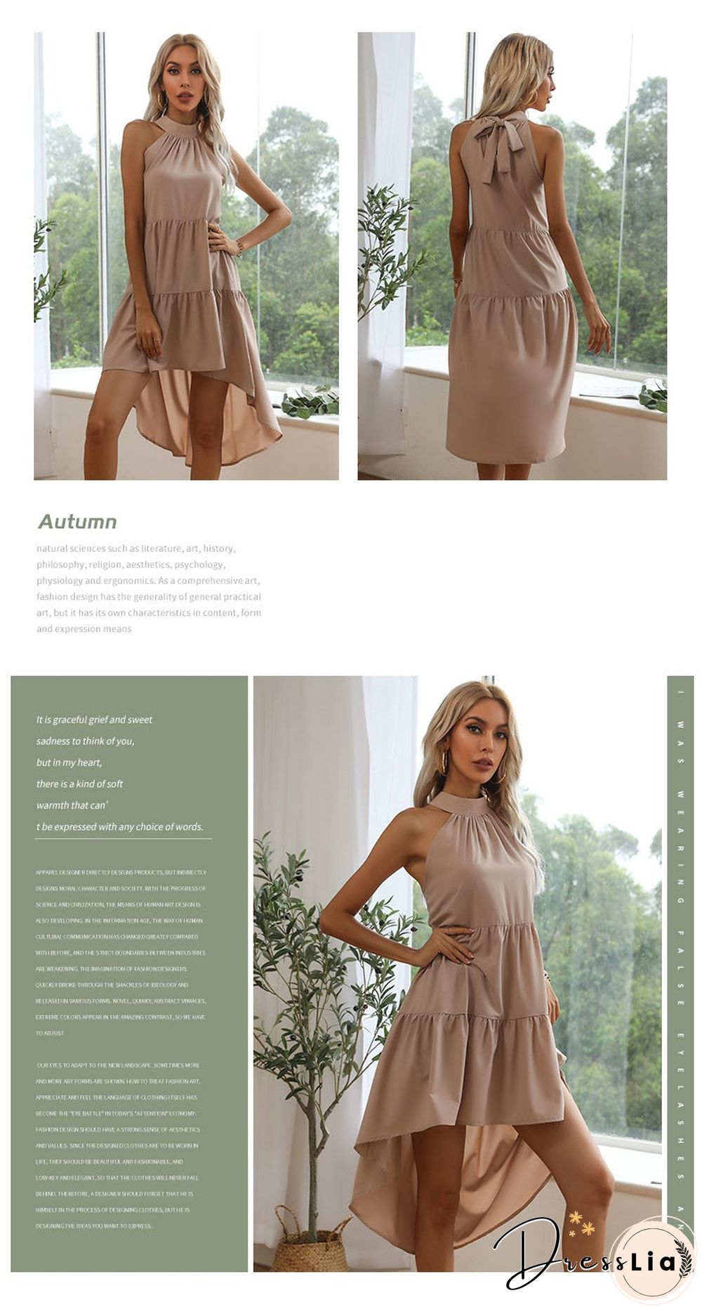 Women's New Summer Neck and Waist Dress