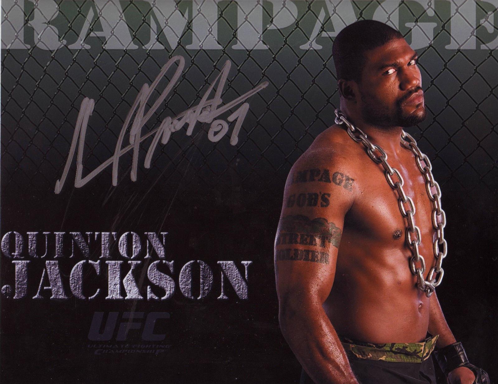 QUINTON RAMPAGE JACKSON UFC AUTOGRAPH SIGNED PP Photo Poster painting POSTER