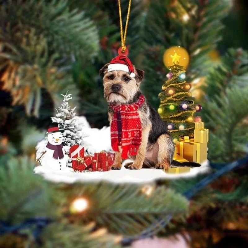 VigorDaily Border Terrier Christmas Ornament SM061