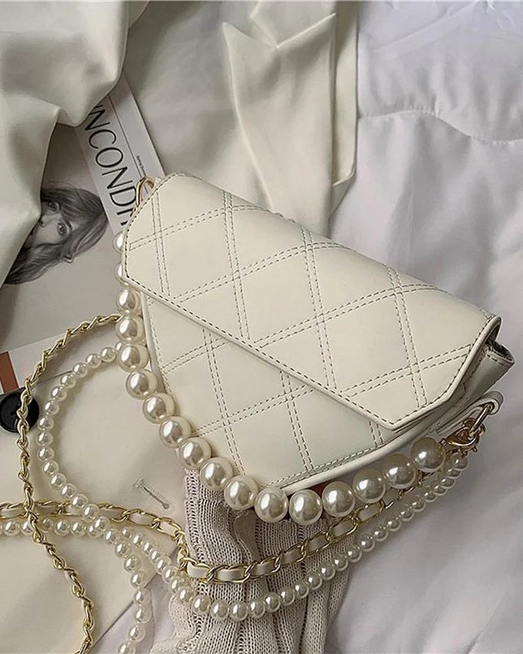 Chain Solid Color Triangle Handbag