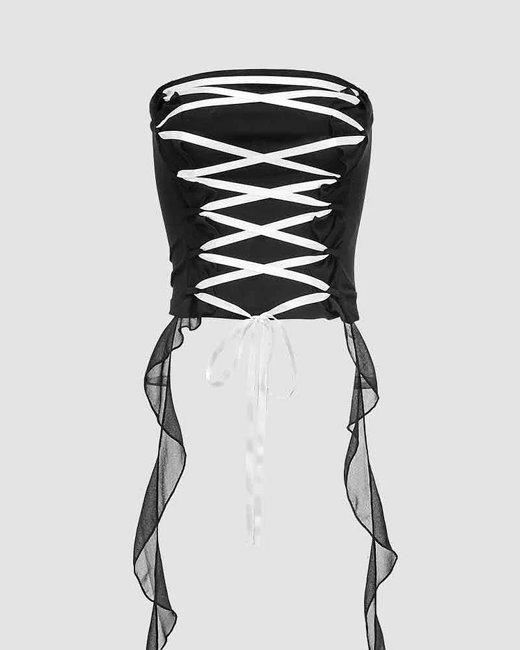 Shoelace Tube Corset Top Shoelace Tube Corset Top
