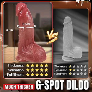 8.5 Inches Realistic Thick Dildo Vibrator With 7 Fast Thrusting & 10 Vibration Modes