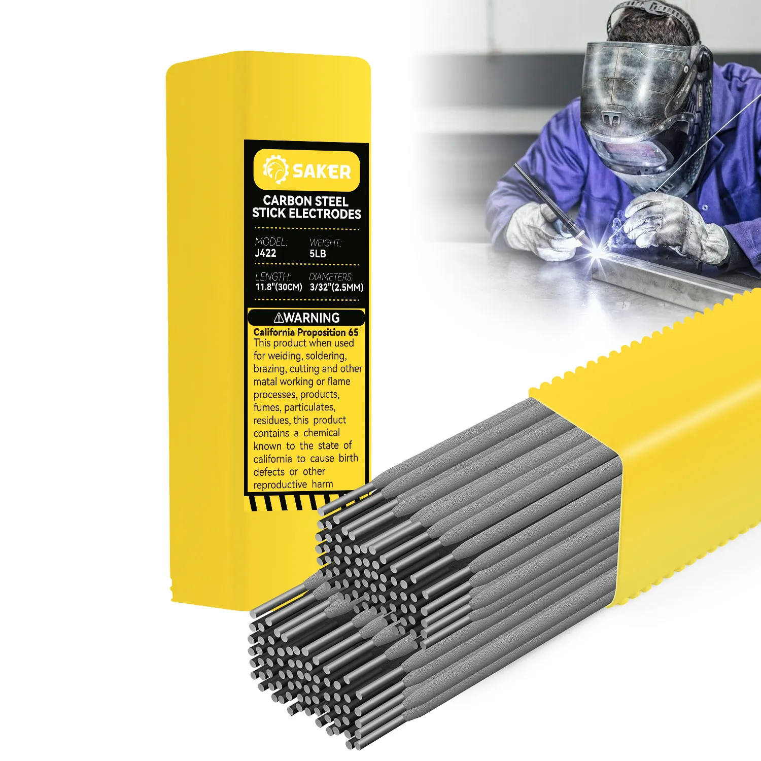 thumbnail image 2 of Super6 E6013 General Purpose Mild Steel Arc Welding Rods - 2.5mm X 350mm (50 Rods) - Made In UK 2 of 6