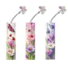 (US Local)3Pcs Special Shape Flowers Butterfly 5D DIY Diamond Painting Bookmark Craft Kit