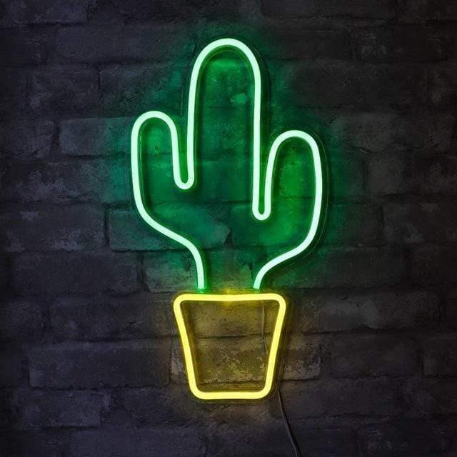 Cactus Neon Wall Art
