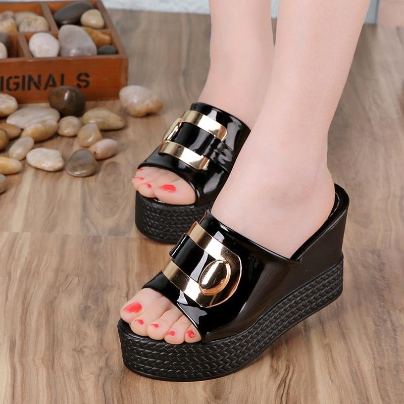 Women Platform Wedges Sandals Fashion High Heels Sandal Slippers Shoes