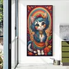 >SALE<5D DIY Full Round Drill Diamond Painting Rainbow Cat Kit Home Decoration 40x70cm