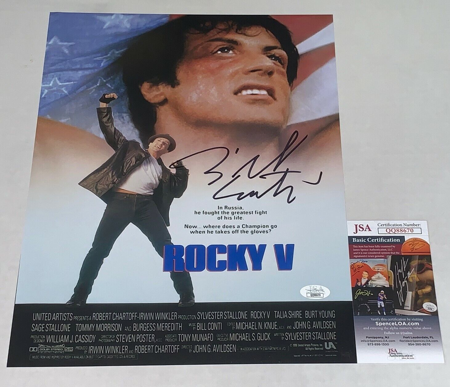 Bill Conti Composer signed Rocky V 11x14 Photo Poster painting autographed JSA Certified