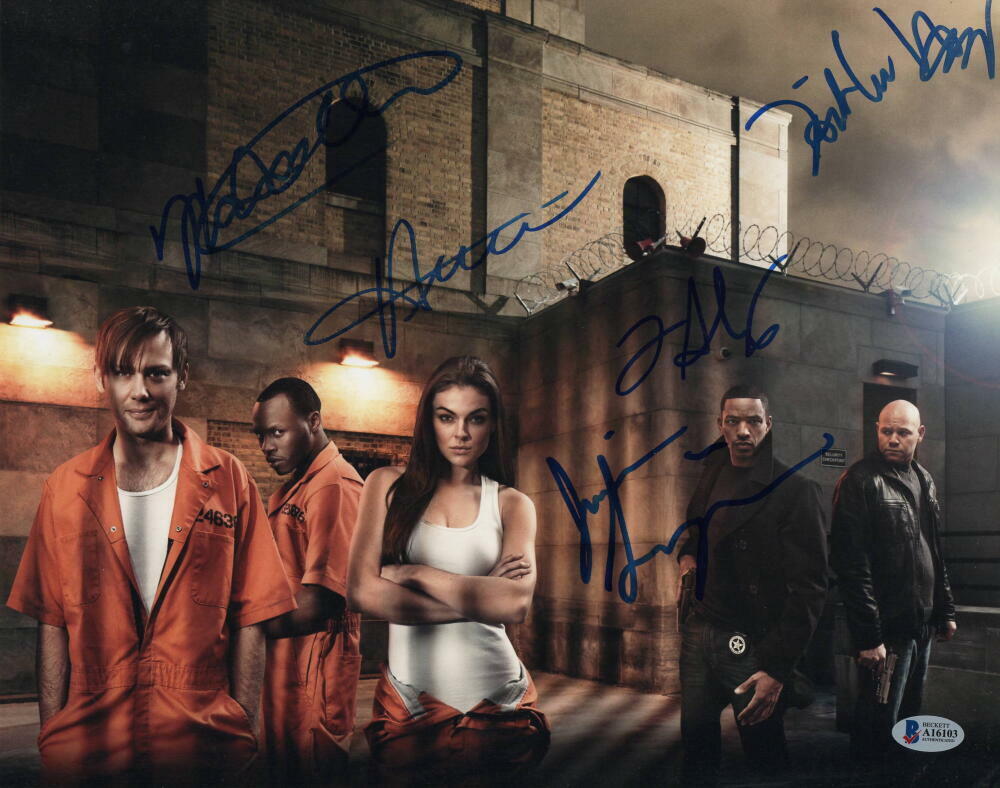 SERINDA SWAN DOMENICK LOMBARDOZZI +3 SIGNED AUTOGRAPH BREAKOUT KINGS 11x14 Photo Poster painting