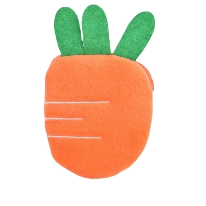 Unisex Fruit Plush Zipper Kids Wallets