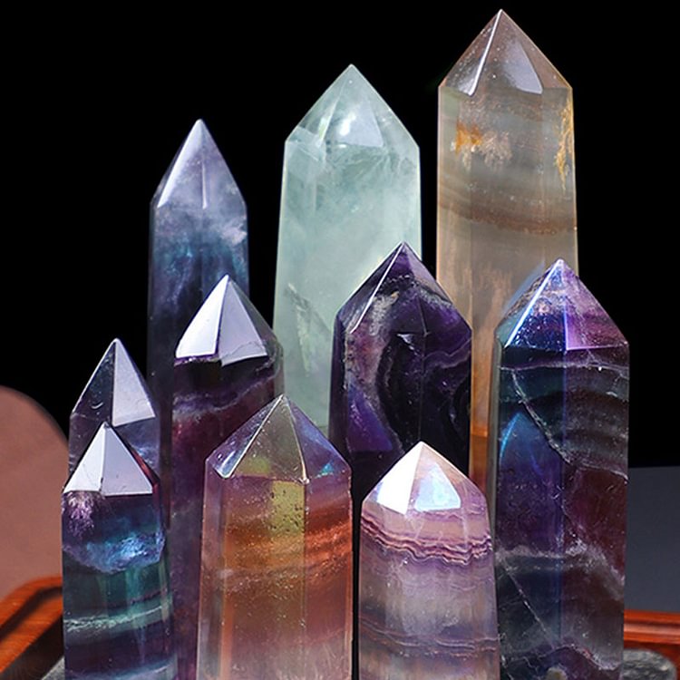 Fluorite Natural Crustal Reki Crystal Wands