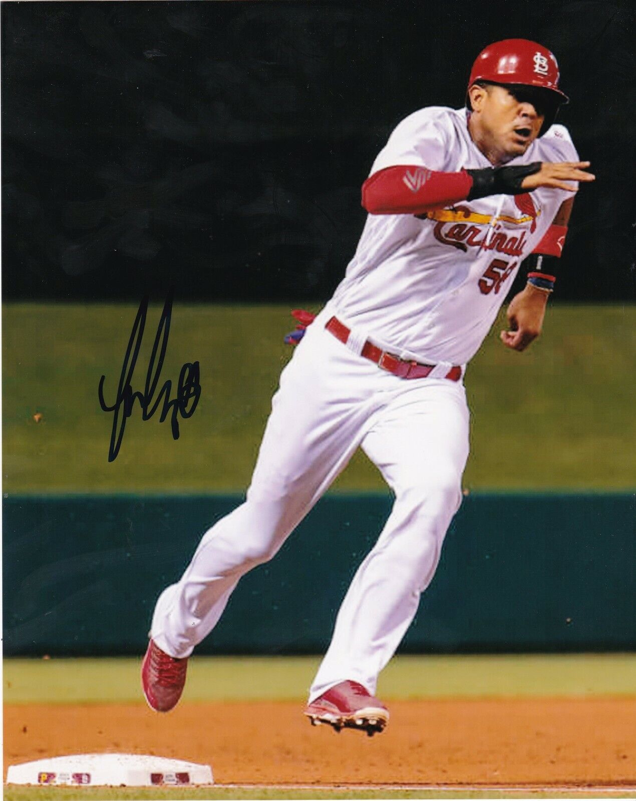 JOSE MARTINEZ ST. LOUIS CARDINALS ACTION SIGNED 8x10