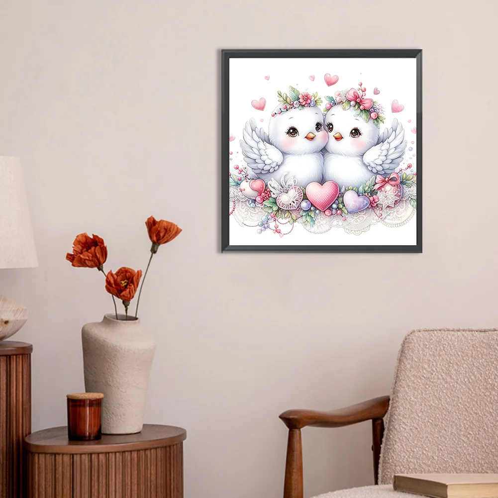 Diamond Painting - Full Round Drill - Cute Pigeon(Canvas|30*30cm)