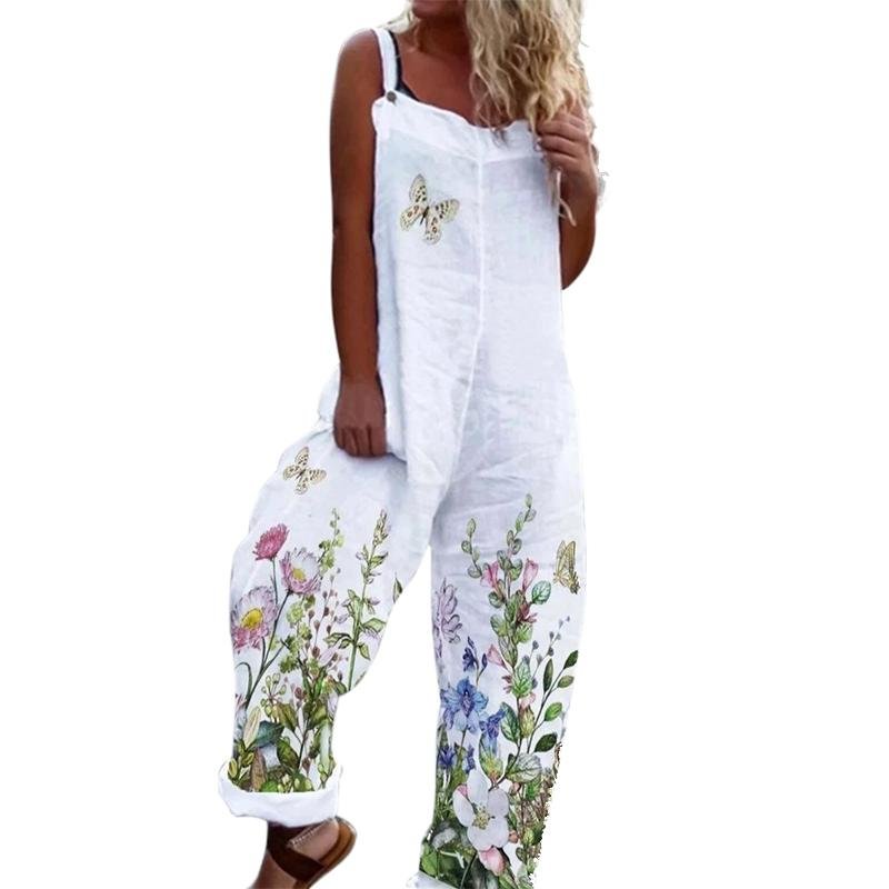 Floral Cotton-Blend Jumpsuit