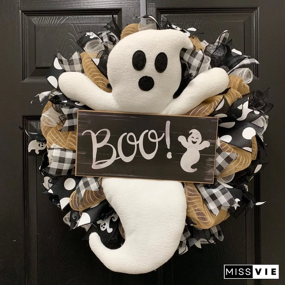 Farmhouse Ghost Wreath-Buy 2 Free Shipping