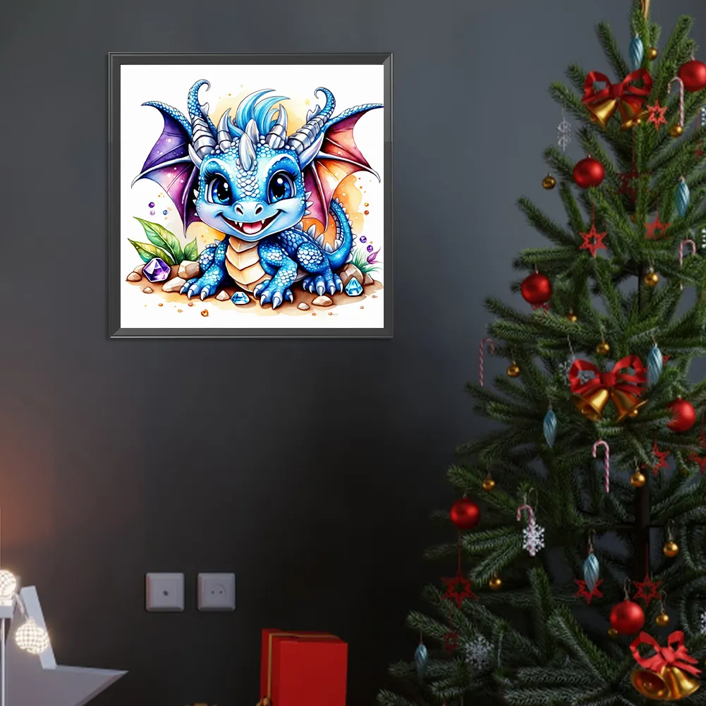 Full Round Diamond Painting 40*40cm - Gem Happy Dinosaur