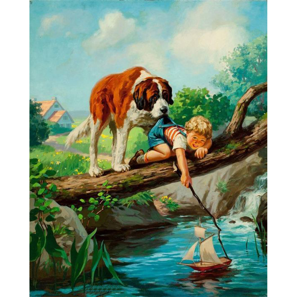 

Little Boy - Round Drill Diamond Painting - 40*50CM, 501 Original