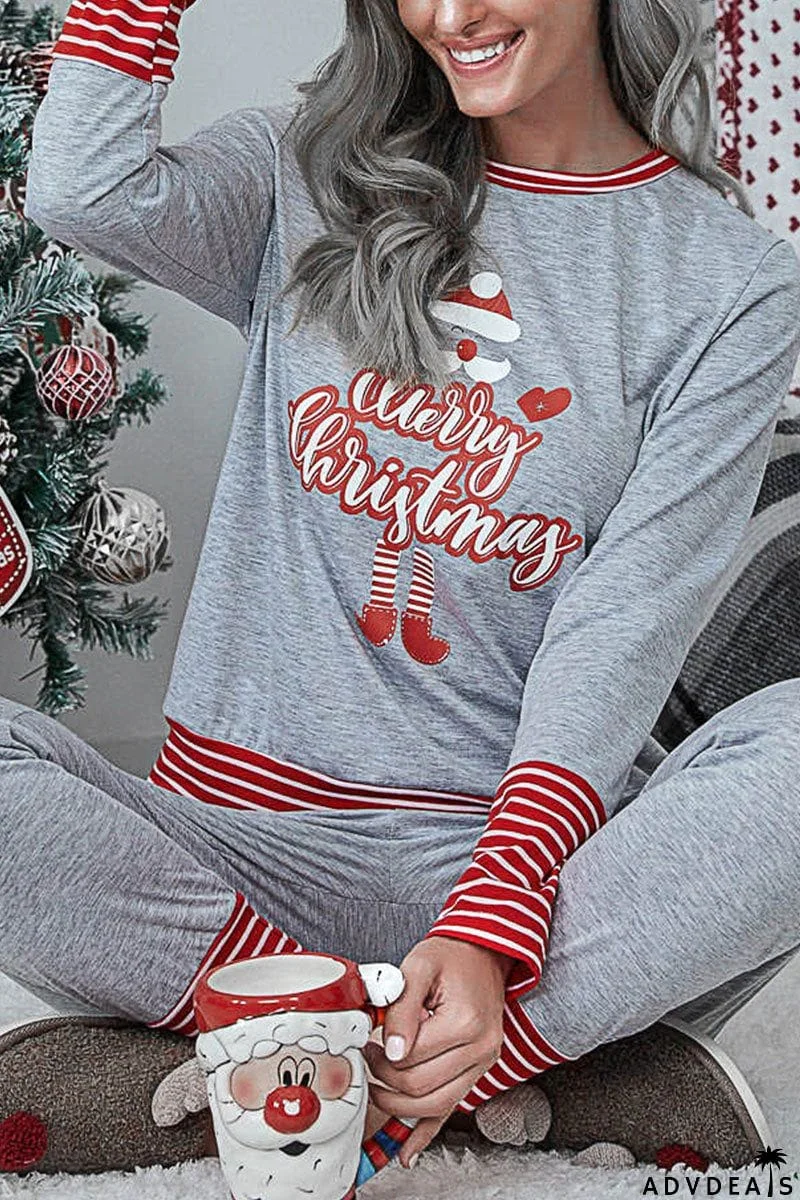 Fashion Living Print Patchwork O Neck Two Pieces