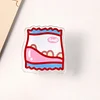20PCS Lovely Cartoon Cloud Rainbow Printed Clear Acrylic Bookmark Clips Exam Paper Organizing Stationery Pins
