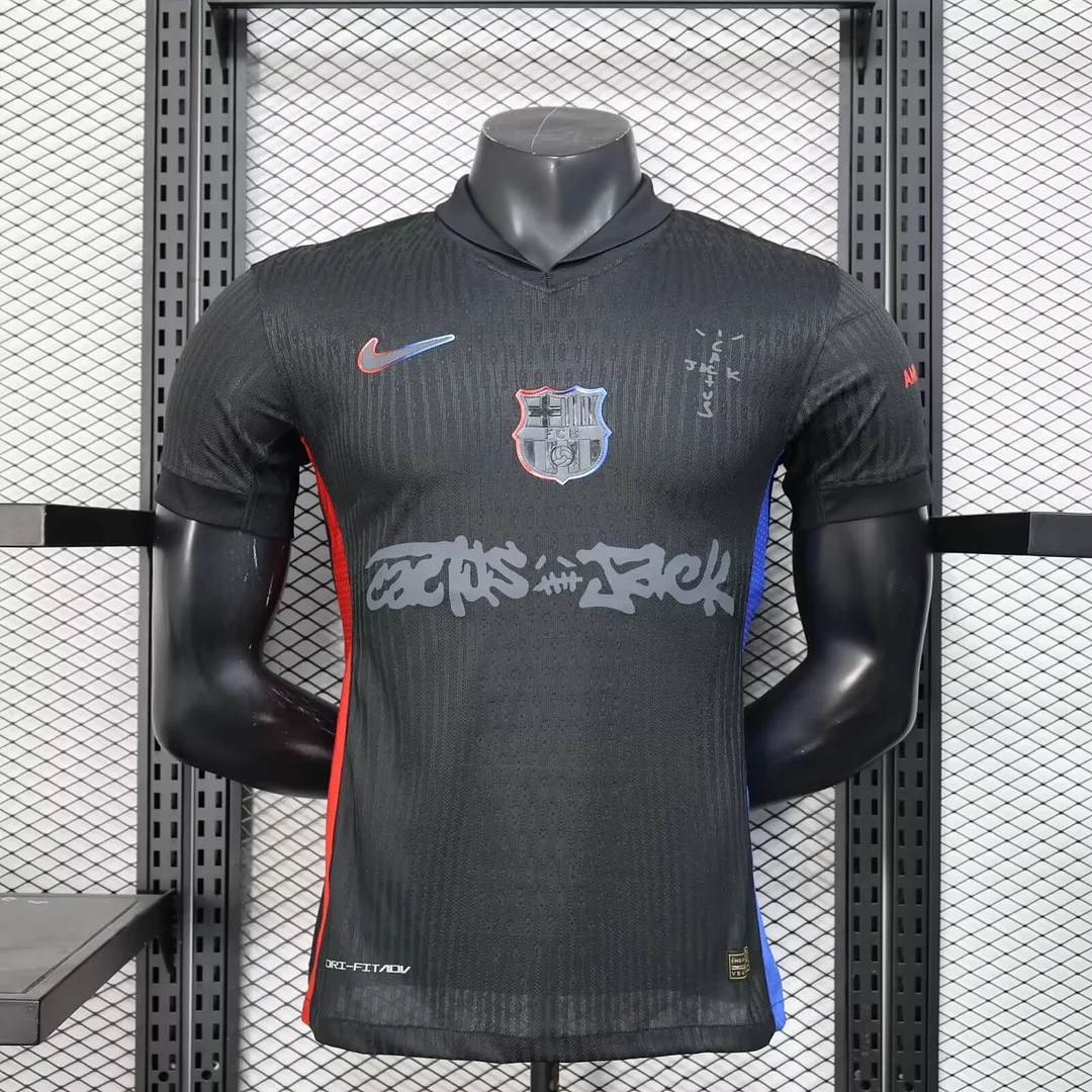 24/25 Barcelona Away Sponsor Player Version Football Shirt Thai Quality
